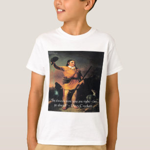Camiseta Davy Crocket "Avançar" Citação Sabedoria