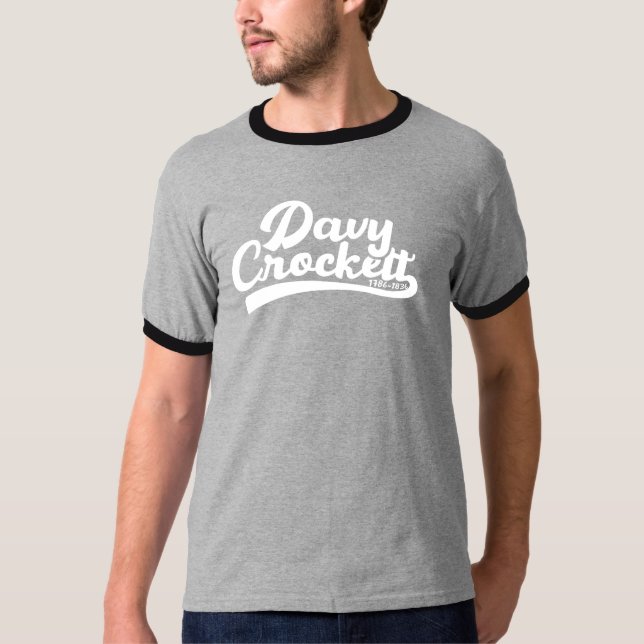 Camiseta Davy Crockett 1786 - 1836 Tipografia Branca (Frente)