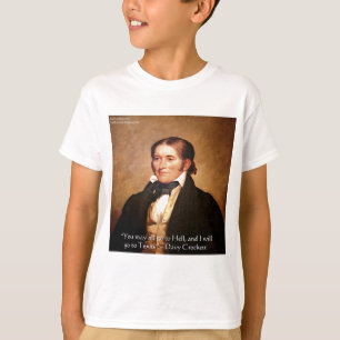 Camiseta Davy Crockett "Indo ao Texas" Citação Humor