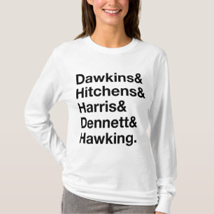 Camiseta Dawkins&Hitchens&Harris&Dennett&Hawking - ciência