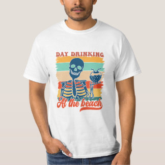 Camiseta 'Day bebendo at Beach", Summer design