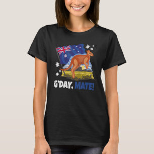 Camiseta Day Mate Good Kangaroo Patriotic Australian Flag A
