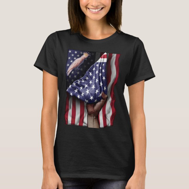 Camiseta Day Of Independence US Flag Cockatoo (Frente)