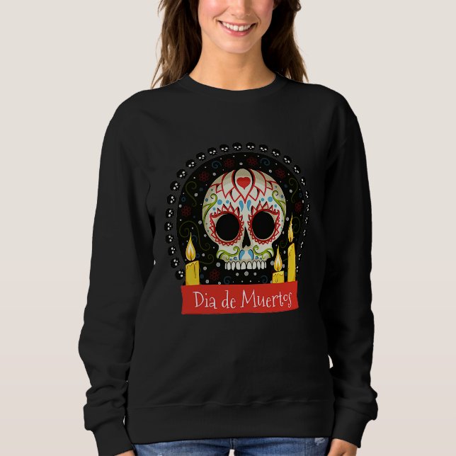 Camiseta Day of the Dead Dia De Muertos Cute Sugar Skull Ca (Frente)