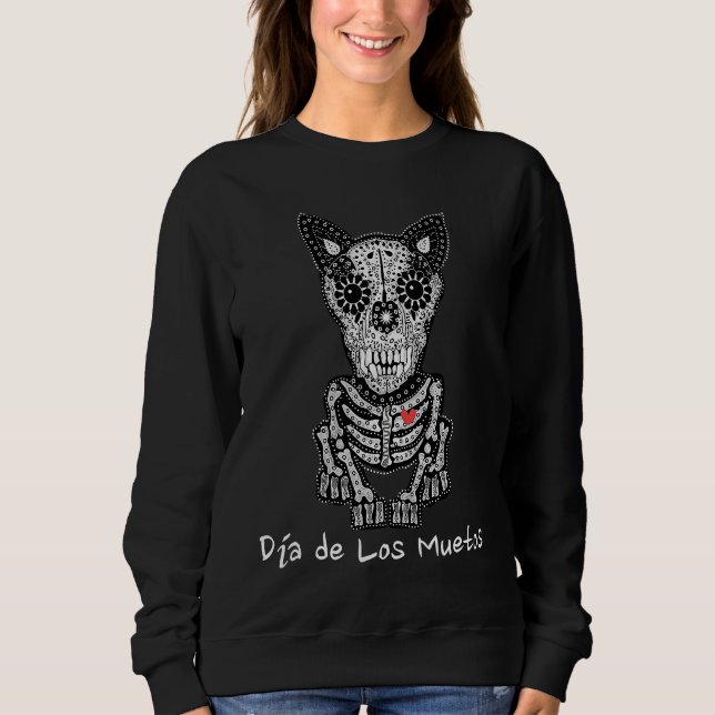 Camiseta Day of the Dead Dog Halloween Spirits A dog (Frente)