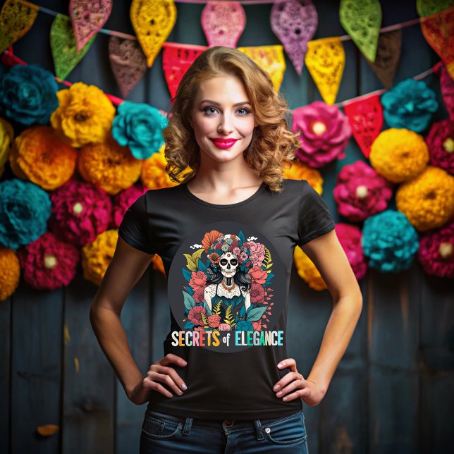 Camiseta Day of the dead, Secrets of elegance (Criador carregado)