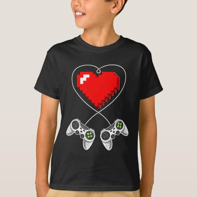 Camiseta Day Shirts Video Game Controller Heart Gamer (Frente)