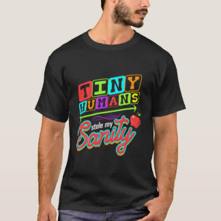 Camiseta Daycare Provider Tiny Humans Roubou Meu Filho Sani