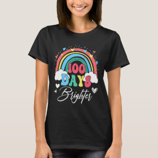 Camiseta Days Brighter Rainbow Teacher Student 100º Dia Sc