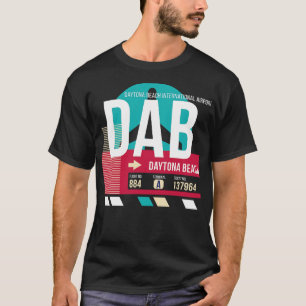 Camiseta Daytona Beach DAB Airport Code Tag
