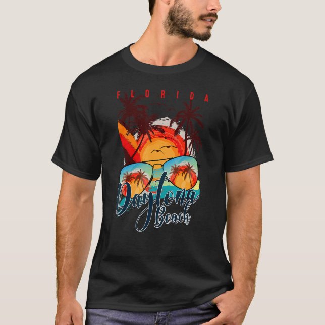 Camiseta Daytona Beach Fl  Summer Vacation Trip   Florida B (Frente)