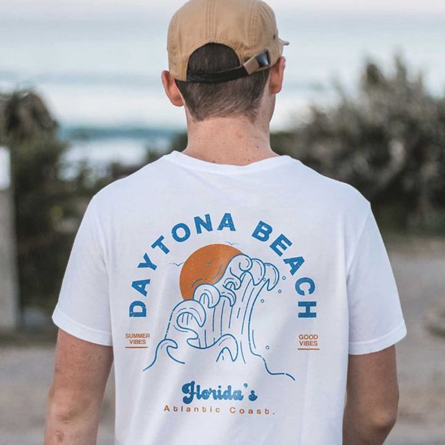 CAMISETA DAYTONA BEACH FLORIDA SUMMER WAVES VACAÇÃO (Criador carregado)