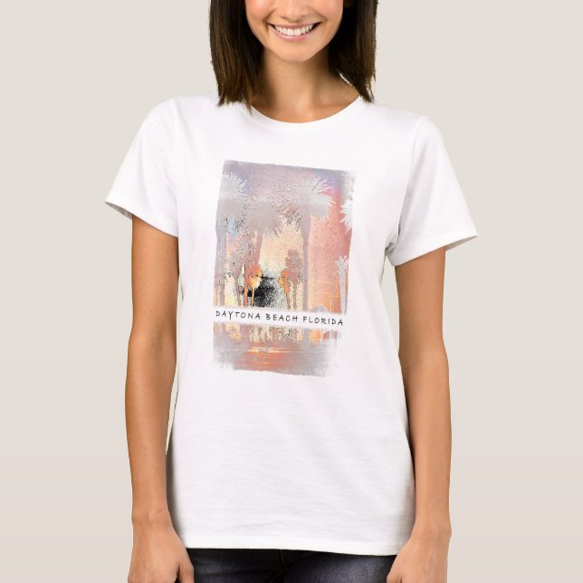 Camiseta Daytona Beach Florida Sunset Photo (Frente)