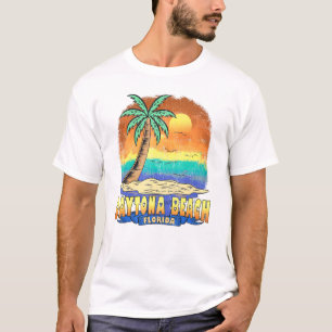 Camiseta Daytona Beach Flórida Vintage angustiou Souvenir
