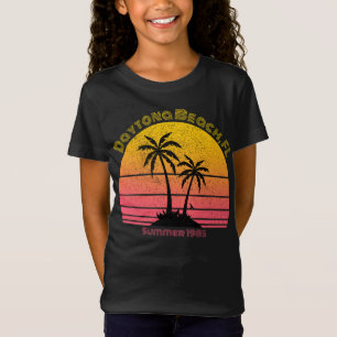 Camiseta Daytona Beach Retro Sunset Palms