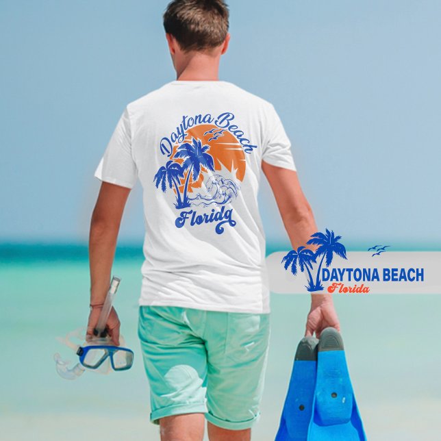 Camiseta Daytona Beach Summer Waves Férias 80 (Criador carregado)