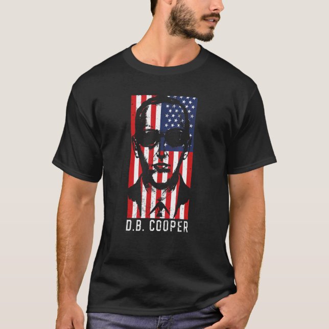Camiseta Db Cooper American Flag 1971 Skyjacking Heist (Frente)