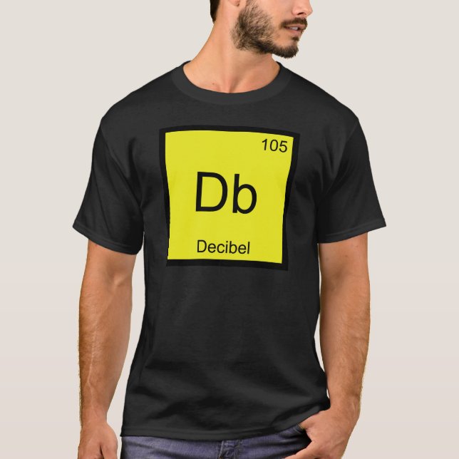 Camiseta Db - Símbolo de Elemento Químico Decibel  (Frente)