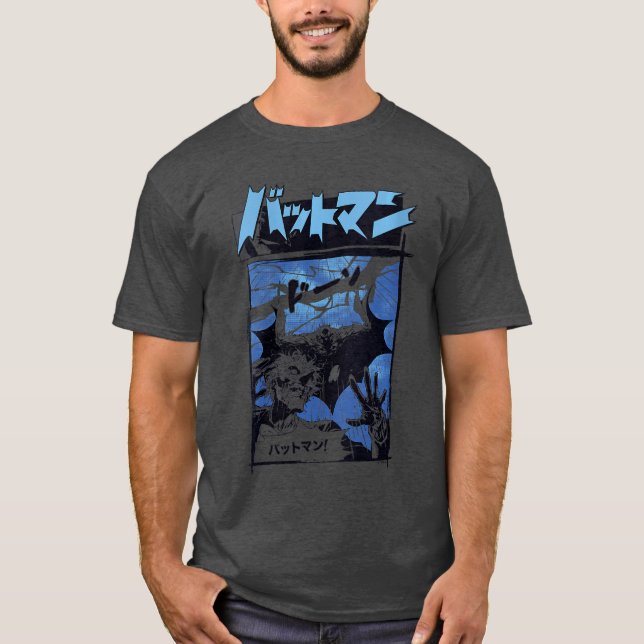 Camiseta DC Comics Batman VS Joker Kanji Rain Pane (Frente)
