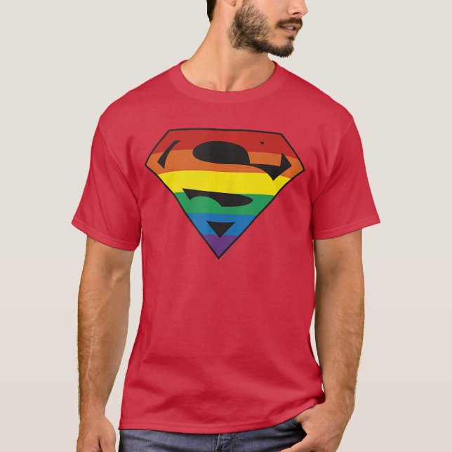 Camiseta DC Comics Pride Superman Rainbow Logoankop Small v (Frente)