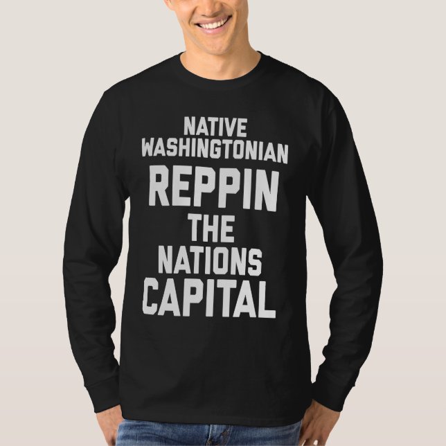 Camiseta DC! Native Washingtonian! Hometown Washington DC (Frente)
