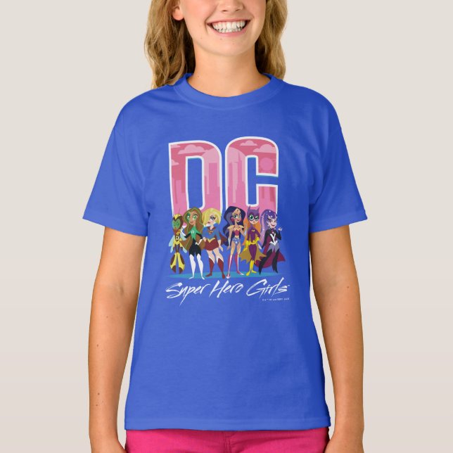 Camiseta DC Super Hero Girls Lineup (Frente)