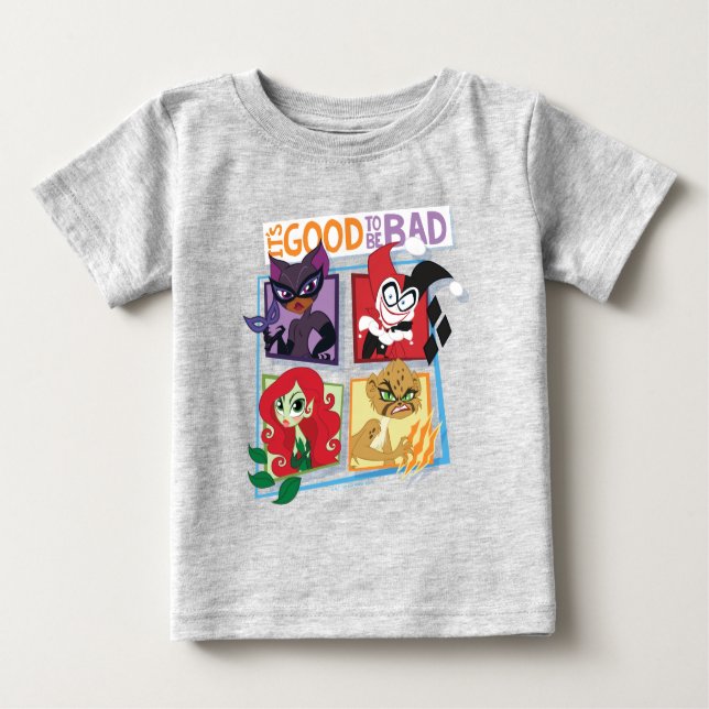 Camiseta DC Super Villain Girls É bom ser ruim (Frente)