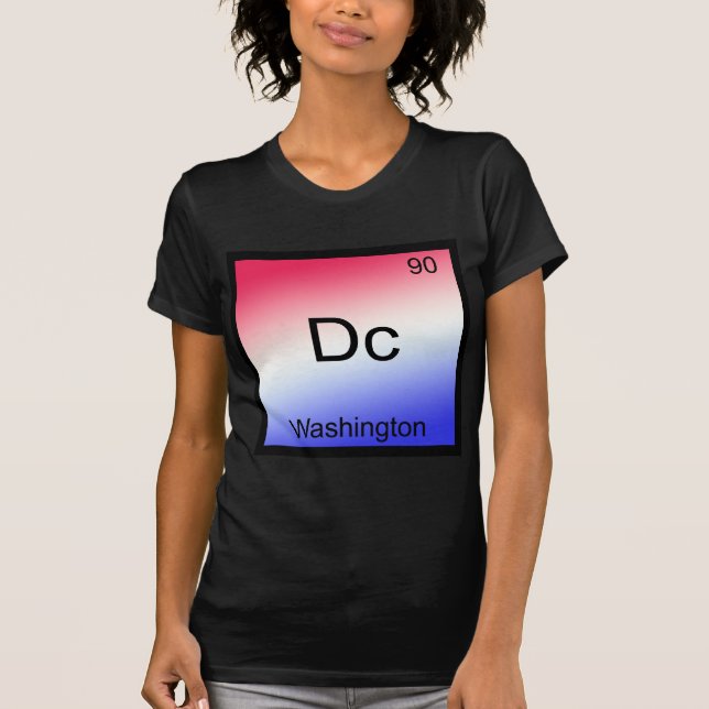Camiseta Dc - Washington, Símbolo do Elemento Químico (Frente)