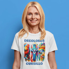 Camiseta DColores Cursillo Brush Sroke Rooster Dove