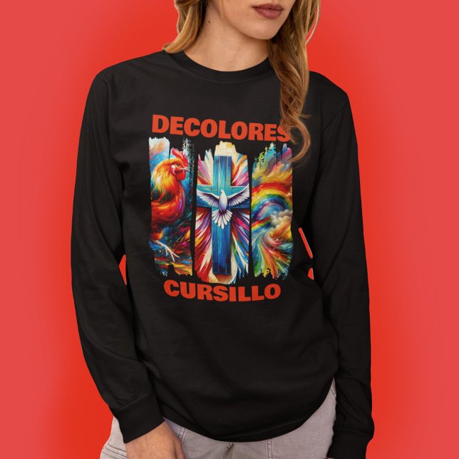 Camiseta DColores Cursillo Brush Sroke Rooster Dove (Criador carregado)