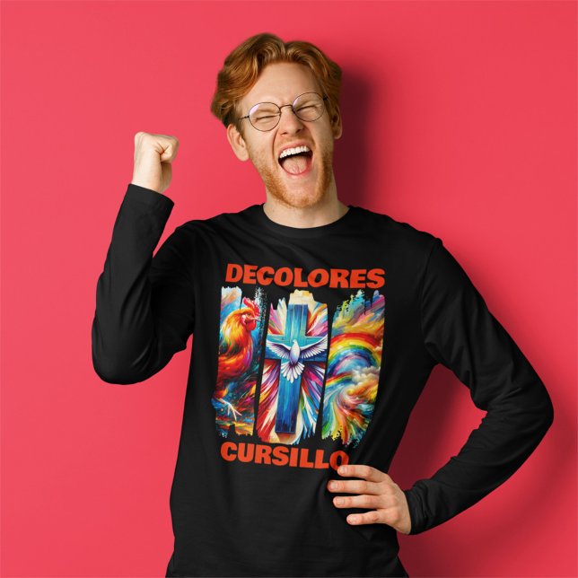 Camiseta DColores Cursillo Brush Sroke Rooster Dove (Criador carregado)