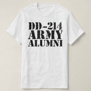 Camiseta dd-214 antigos alunos do exército