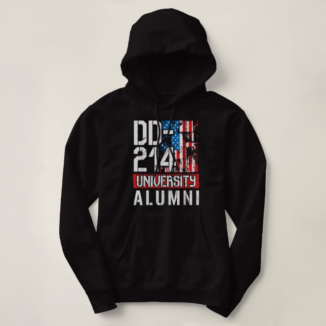 Camiseta DD-214 Universitários Alumni - US Militar Veteran  (Frente do Design)