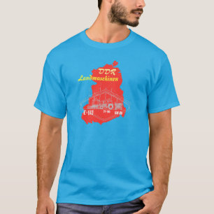 Camiseta DDR desenhos de publicidade maquinaria agrícola