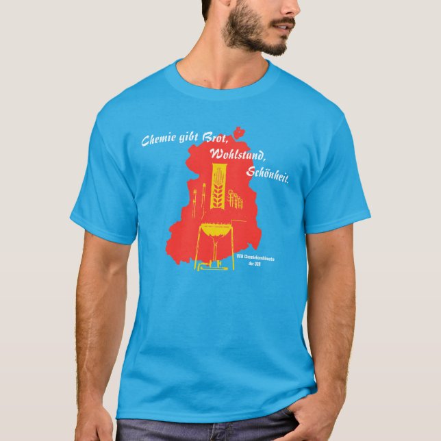 Camiseta DDR desenhos de publicidade VEB Chemiekombinate (Frente)