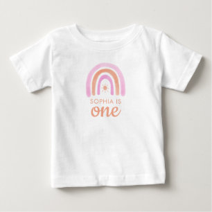 Camiseta de 1º Aniversário de Menina Fofa