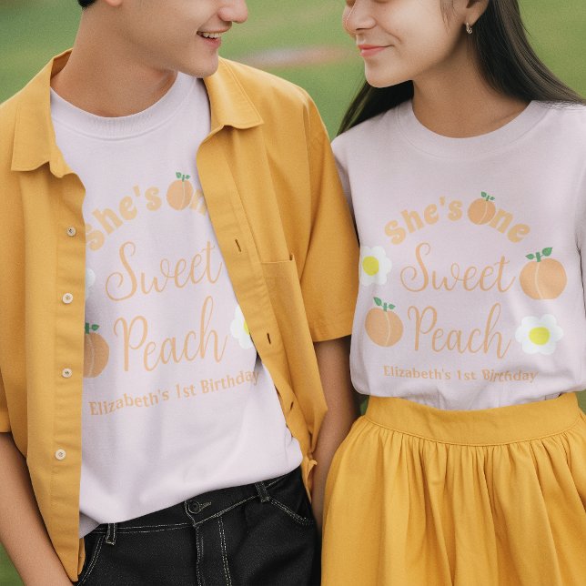 Camiseta de 1º Aniversário Sweet Peach (Criador carregado)