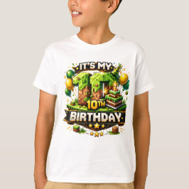 Camiseta de 10º aniversário – Design de aniversári