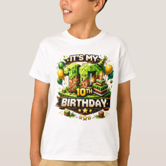 Camiseta de 10º aniversário – Design de aniversári