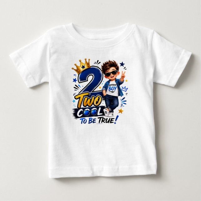 Camiseta de 2º Aniversário para Criança (Frente)