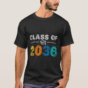 Camiseta De 2036 Cresceu Comigo No Primeiro Dia De Graduaçã