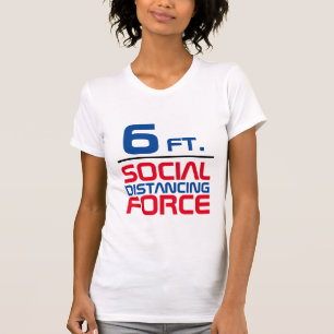 Camiseta de 6 pés de distância social