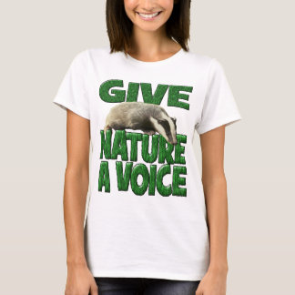 Camiseta DÊ a NATUREZA um texugo Cub da VOZ