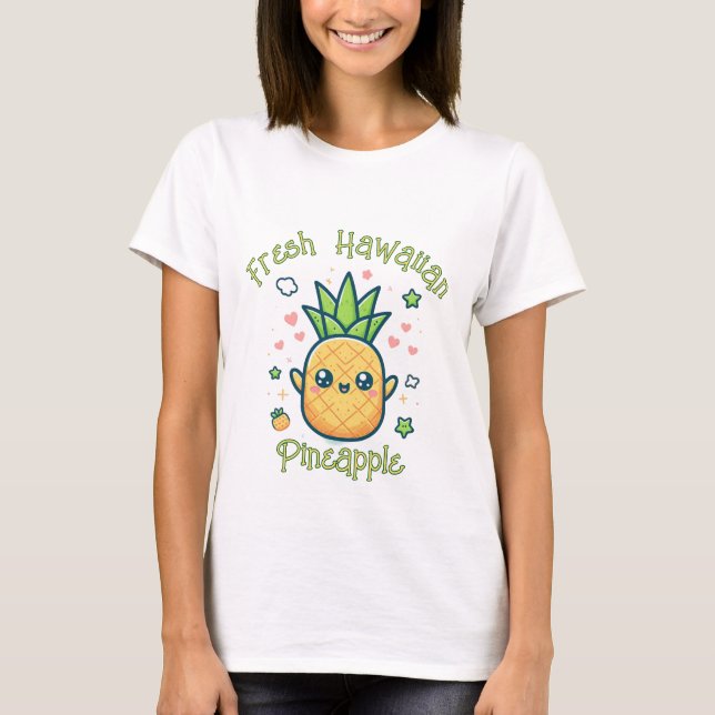 Camiseta de Abacaxi Havaiano Fresco (Frente)