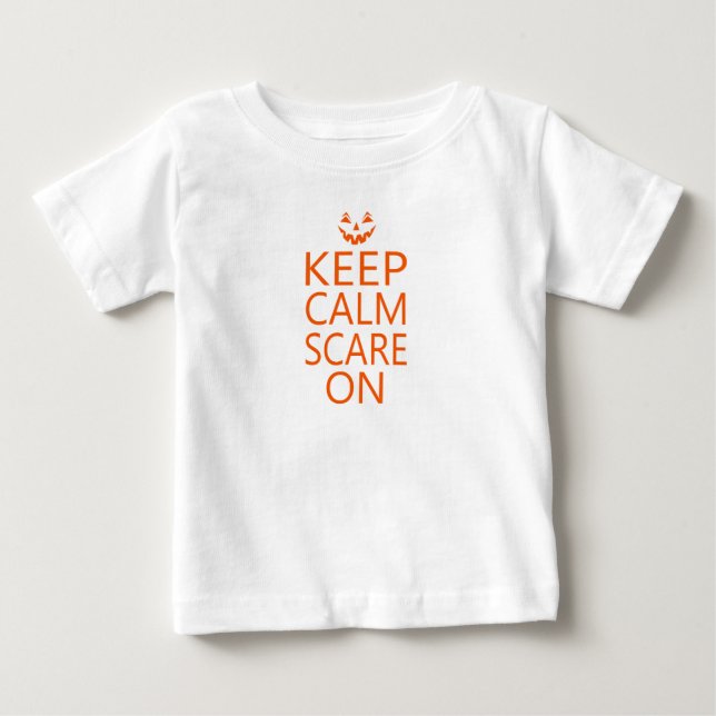 Camiseta de Abóbora Assustadora Keep Calm (Frente)