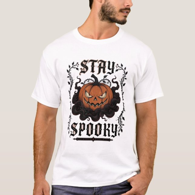 Camiseta de Abóbora de Halloween Assustador 🎃 (Frente)
