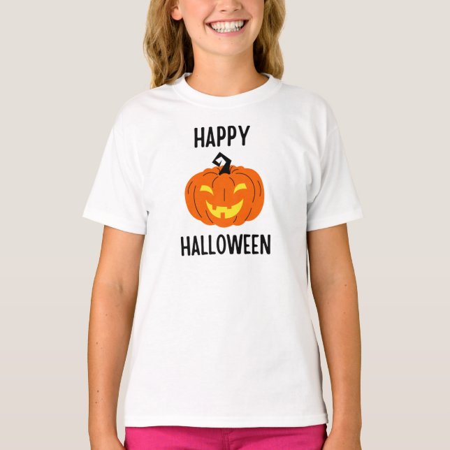 Camiseta de Abóbora do Halloween (Frente)