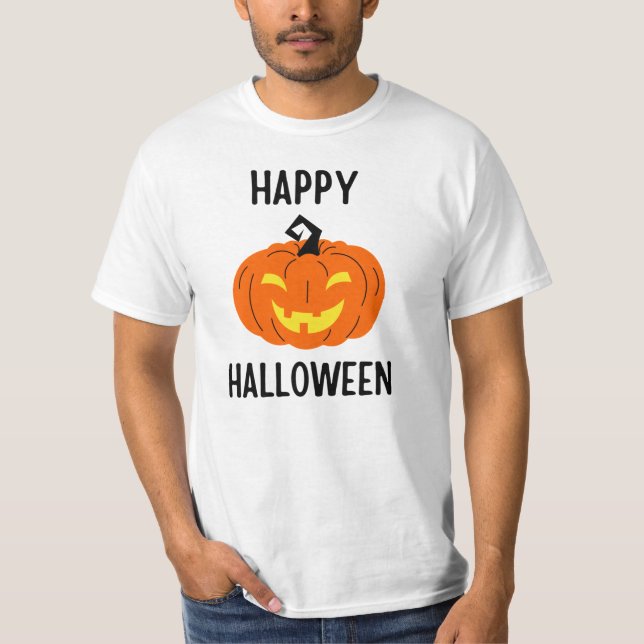 Camiseta de Abóbora do Halloween (Frente)