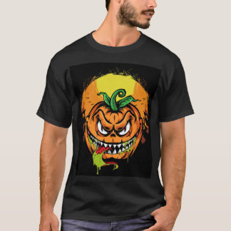 camiseta de abóbora monstro halloween para homens