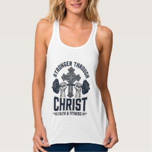 Camiseta de Academia Cristã Mais Forte Através de 